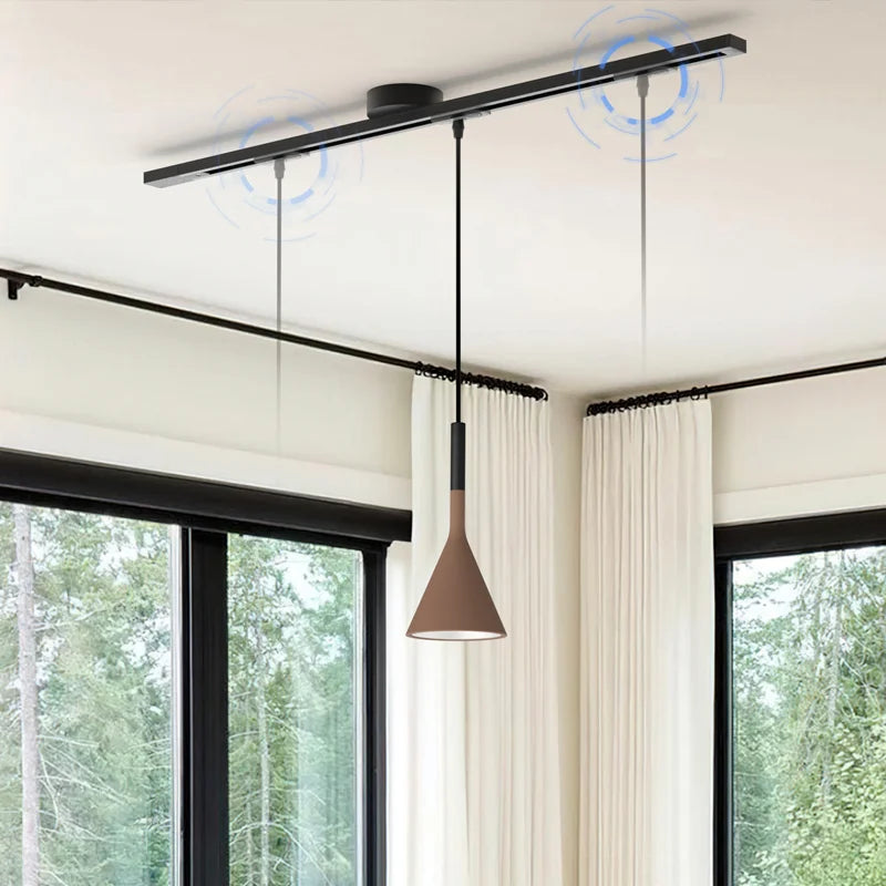 Binario Per Tende Da Soffitto Telescopico Regolabile SOLOKOS Da 130 A 238 Cm Con Staffe, Ganci E Viti Incluse Per Divisorio O Finestre