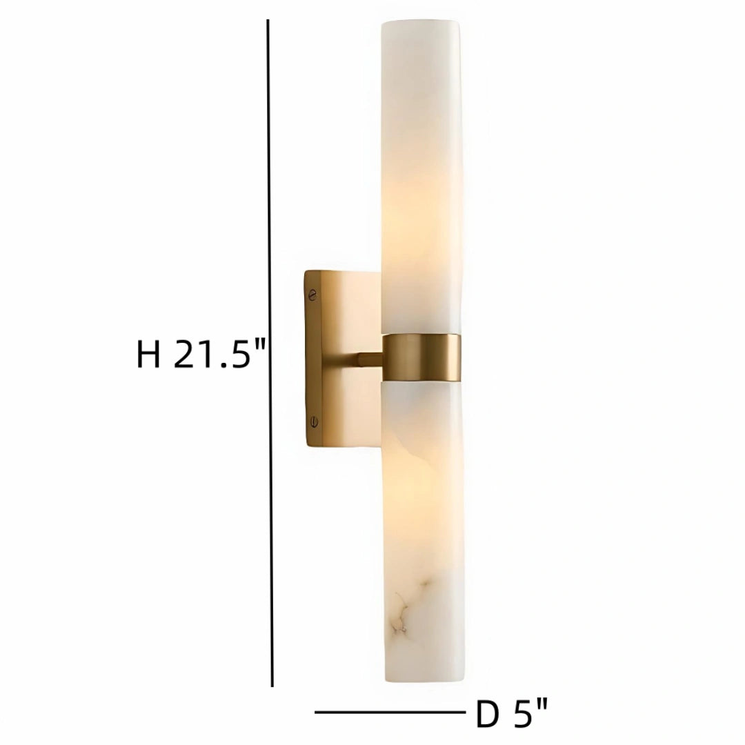 Marcellus Modern Alabaster διπλού σωλήνα απλίκας τοίχου size.webp__PID:fbe28e48-961e-4fc9-a736-3fd6cf4df082