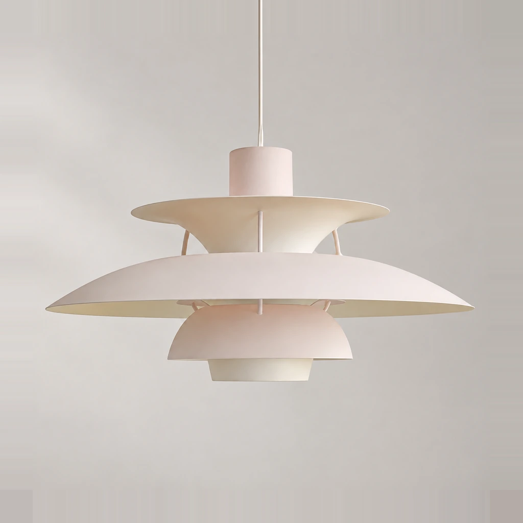Blush layered pendant