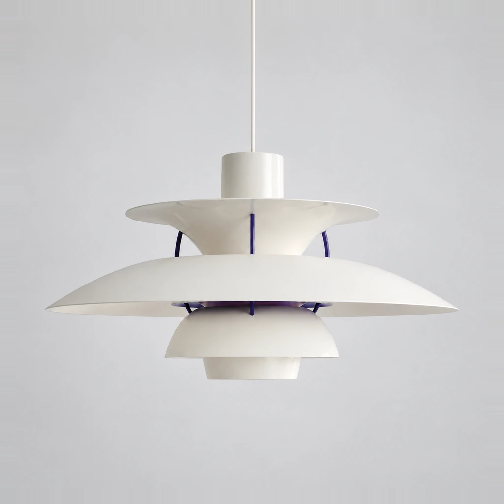 White Classic layered pendant