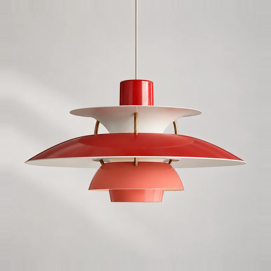 Red layered pendant