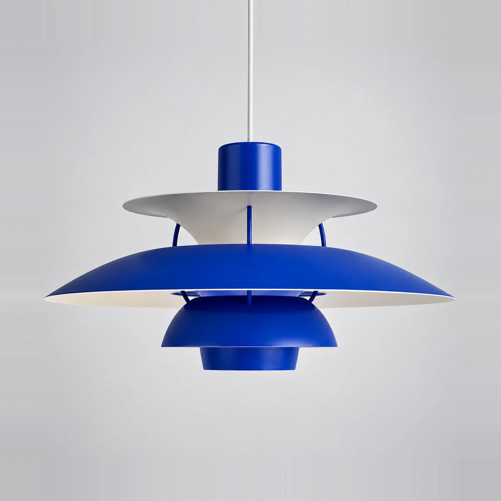 Monochrome Blue layered pendant