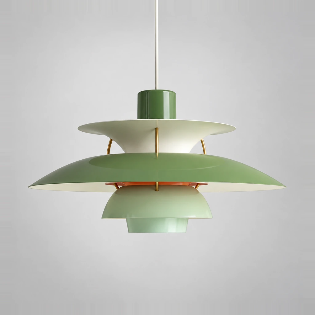 Hues of Green layered pendant