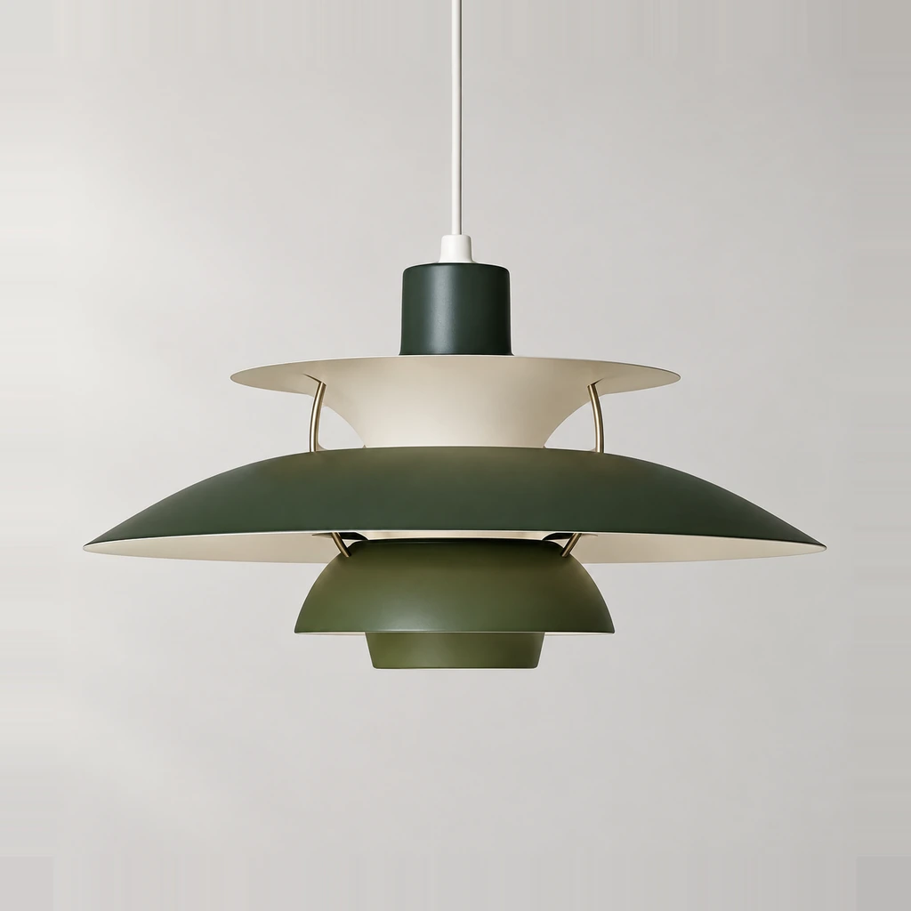 Dark Olive layered pendant