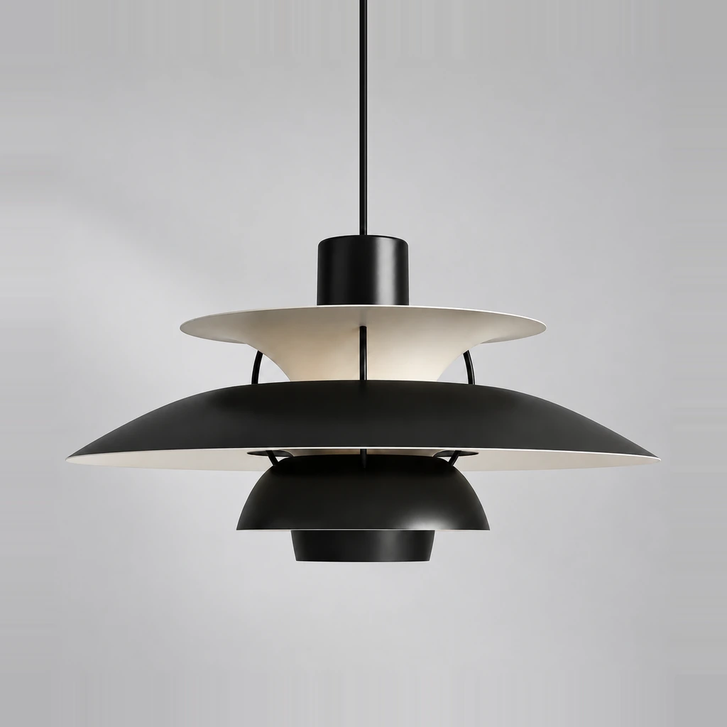 Black layered pendant