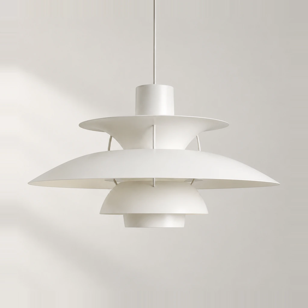 White layered pendant