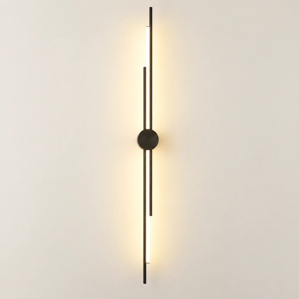 Lumen Black / 103cm wall light