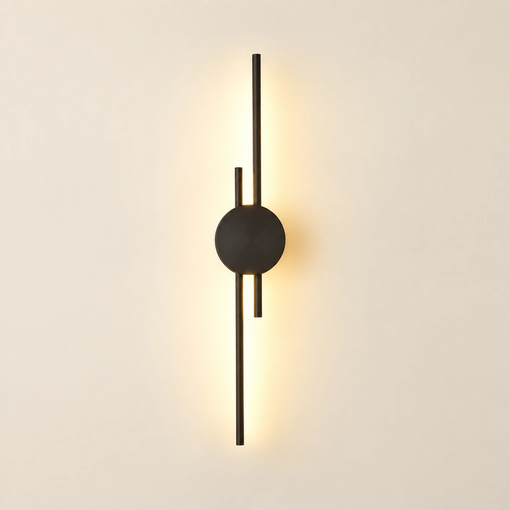 Lumen Black / 42cm wall light