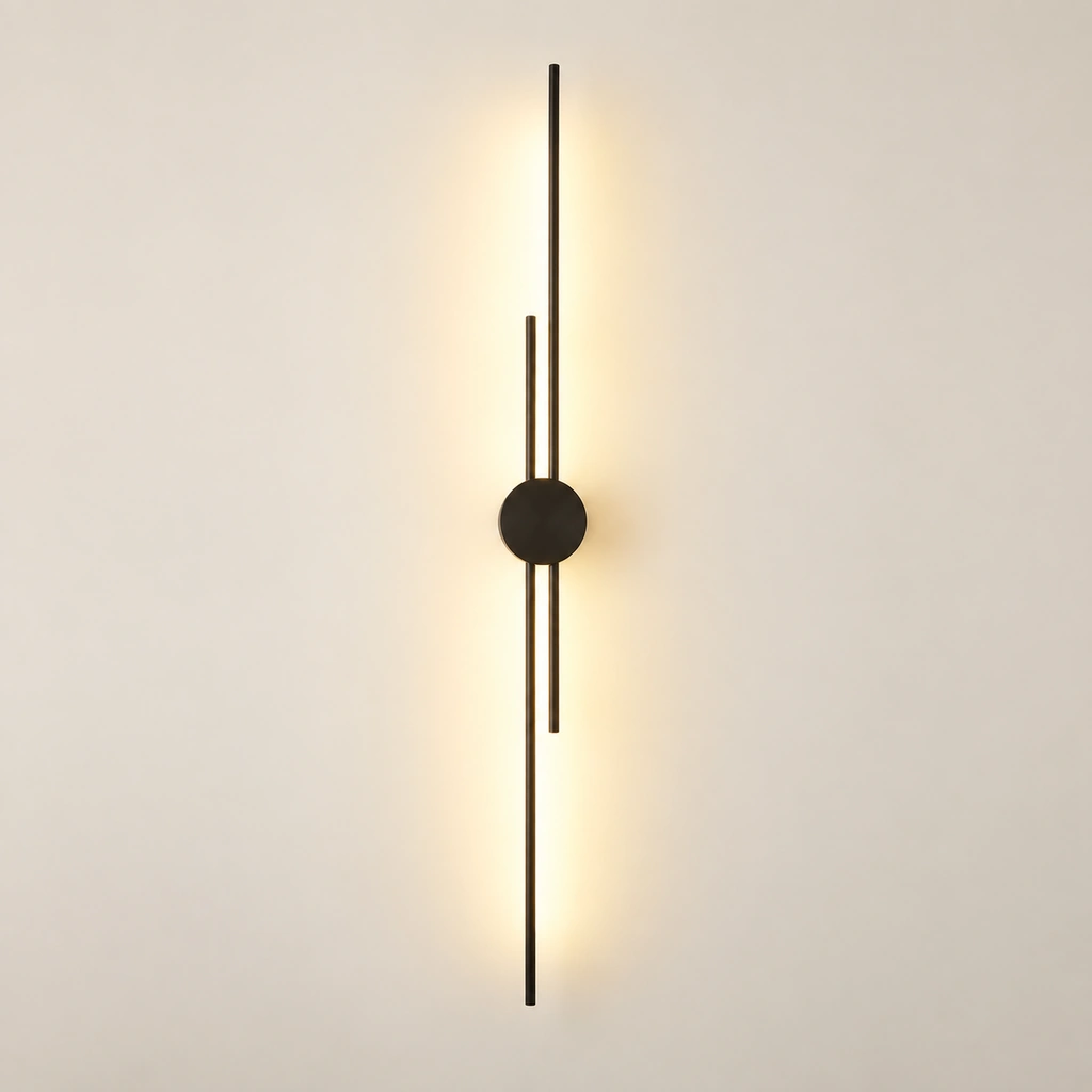 Lumen Black / 83cm wall light
