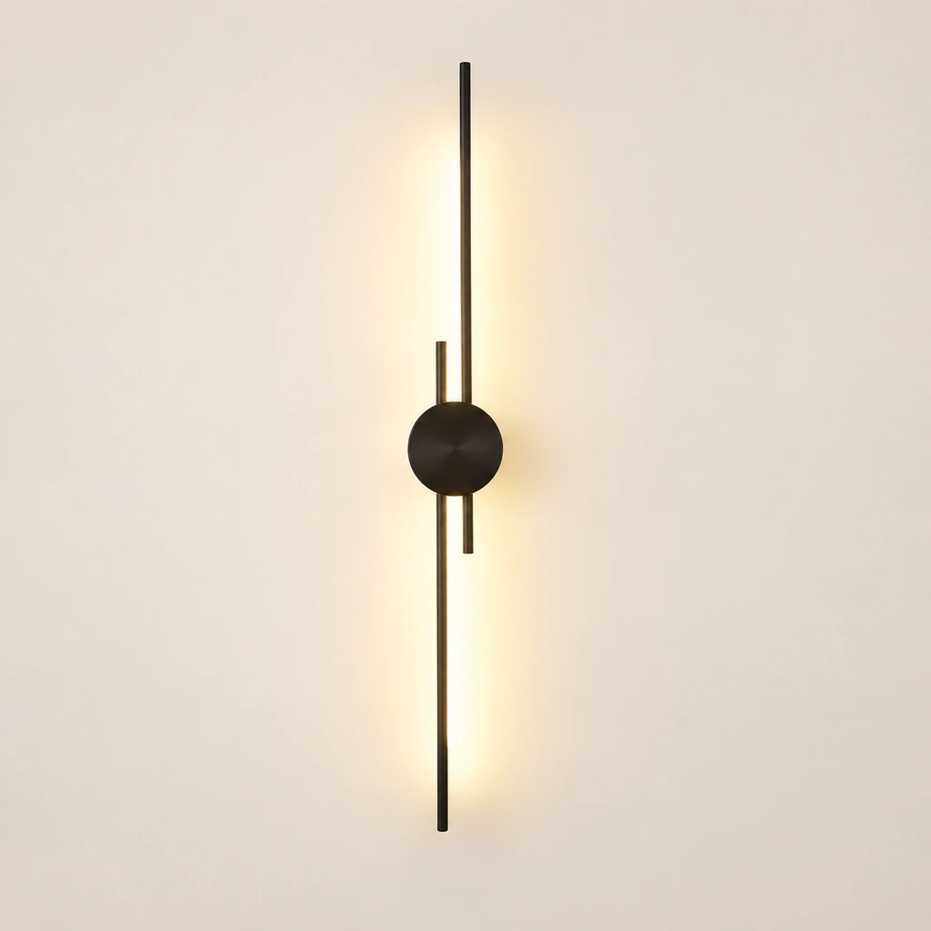 Lumen Black / 63cm wall light