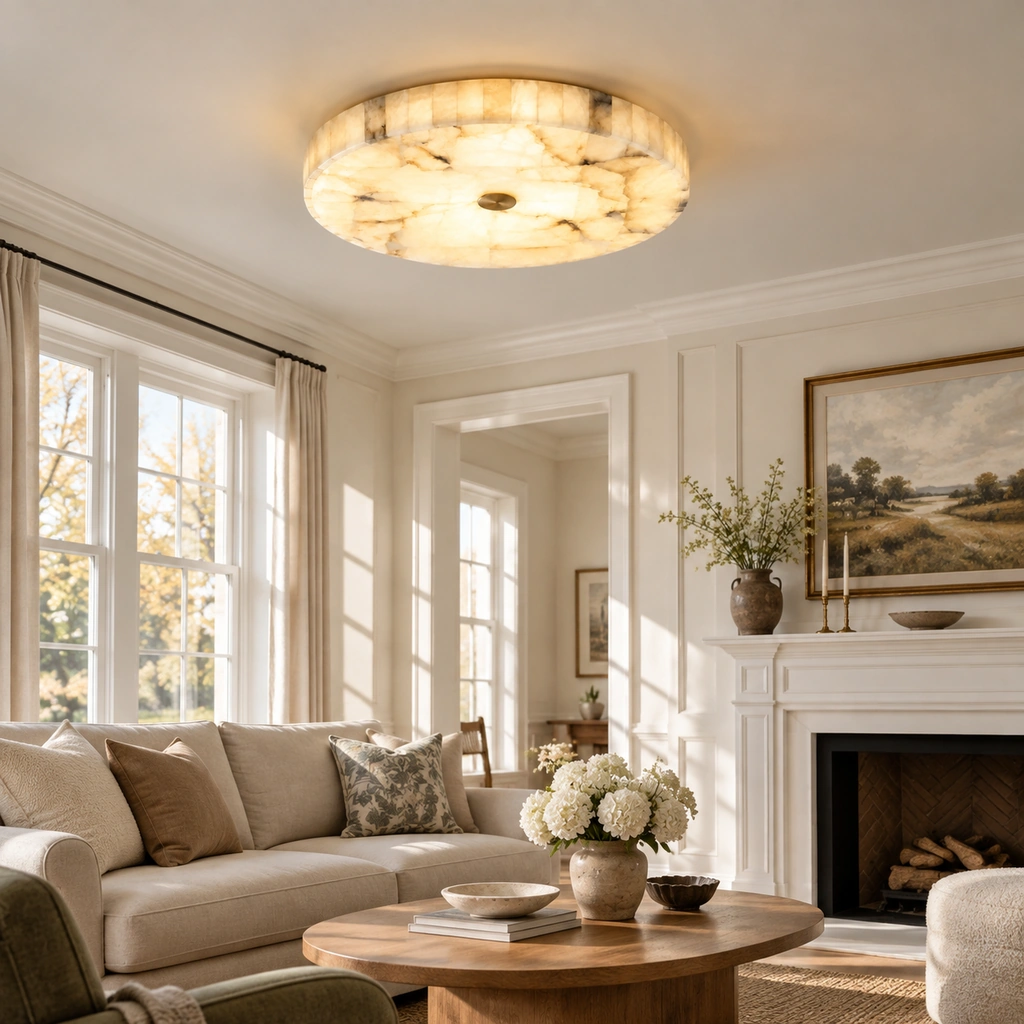 Kelly Alabaster LED Ceiling Light — scene