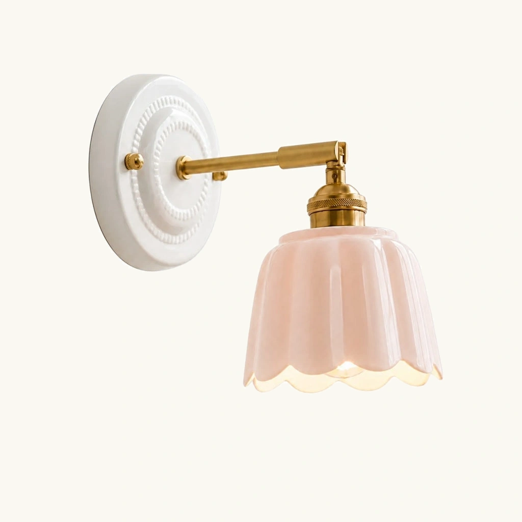 Lior Ceramic Flower Wall Sconce — sku