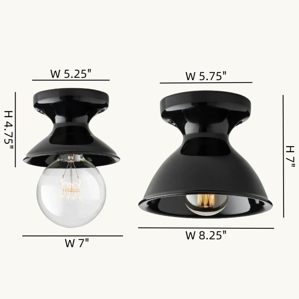 Jenna Ceramic Ceiling Light — dimension