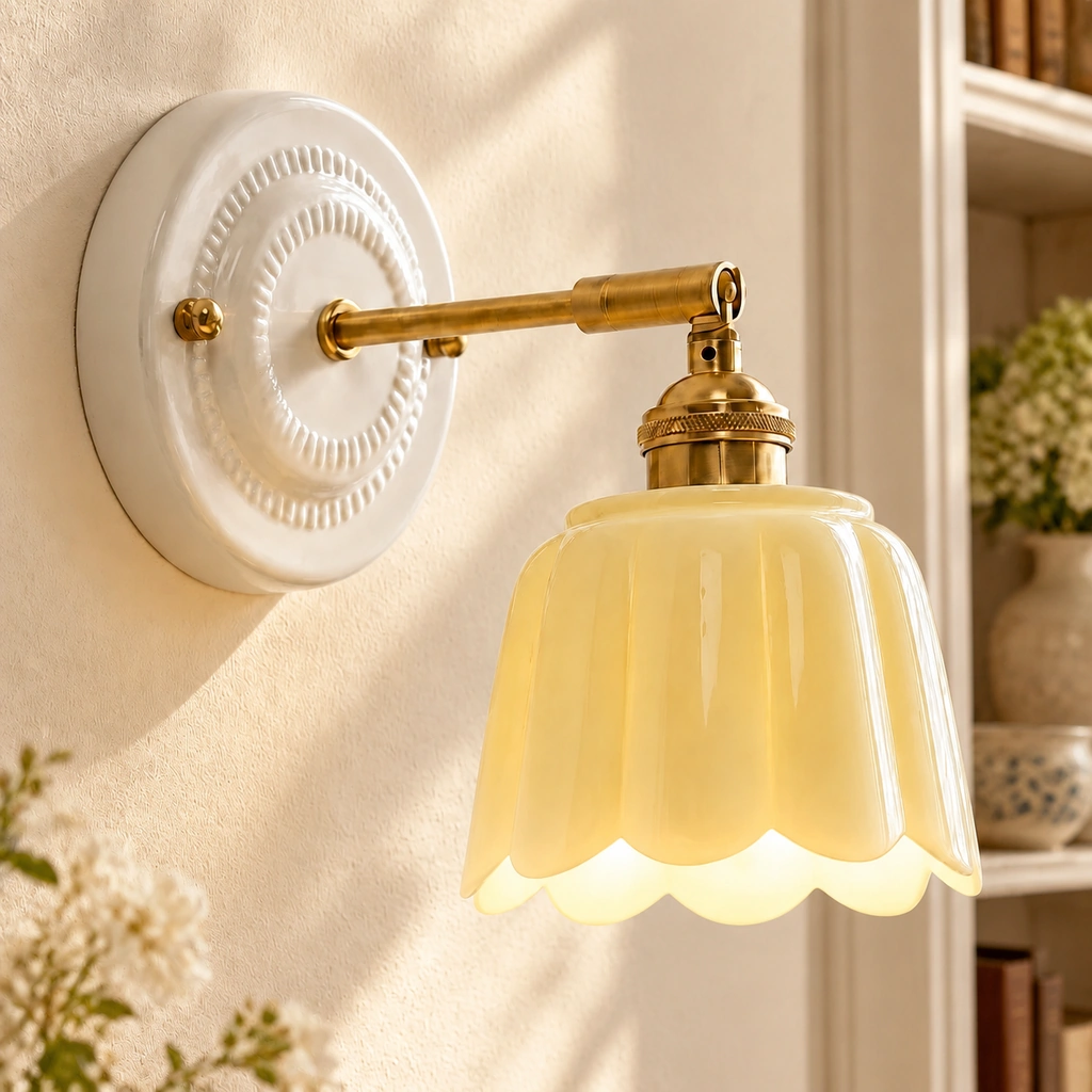Lior Ceramic Flower Wall Sconce, sku view 5