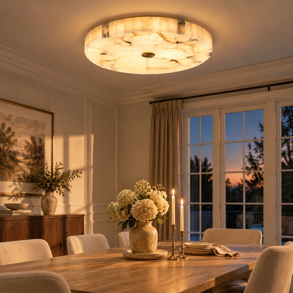Kelly Alabaster LED Ceiling Light — scene