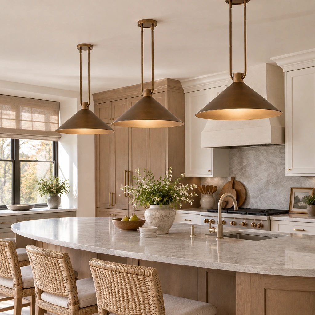 Zane Metal Cone Pendant Light — scene