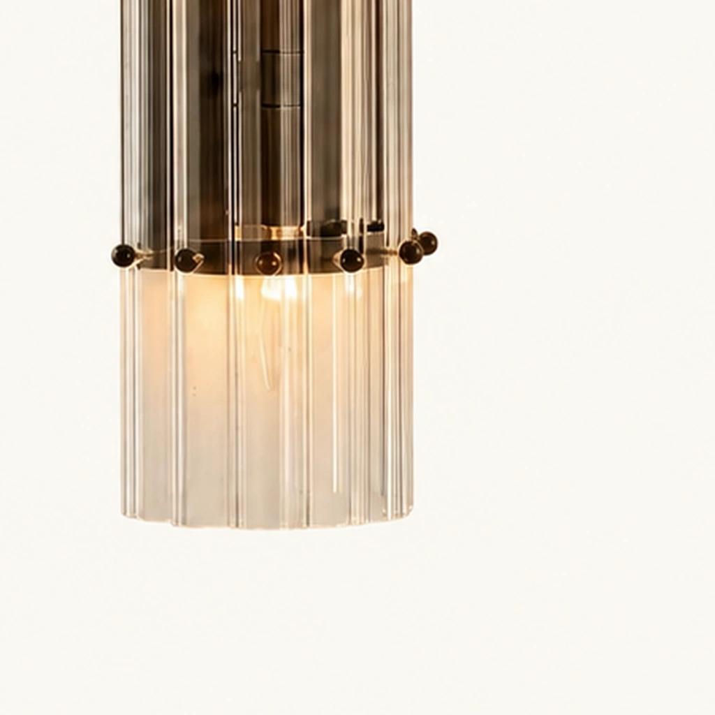 Merrick Ribbed Crystal Wall Sconce — detail