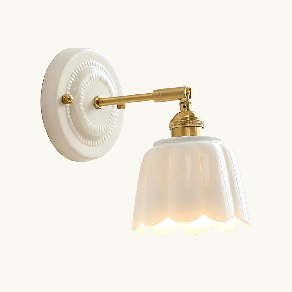 Lior Ceramic Flower Wall Sconce — sku