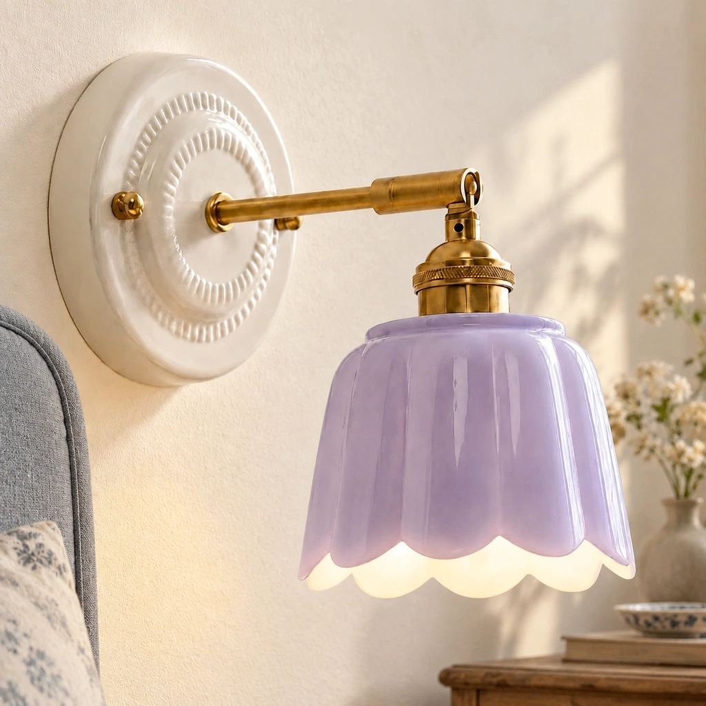 Lior Ceramic Flower Wall Sconce — sku