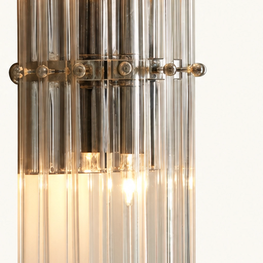 Merrick Ribbed Crystal Wall Sconce — detail
