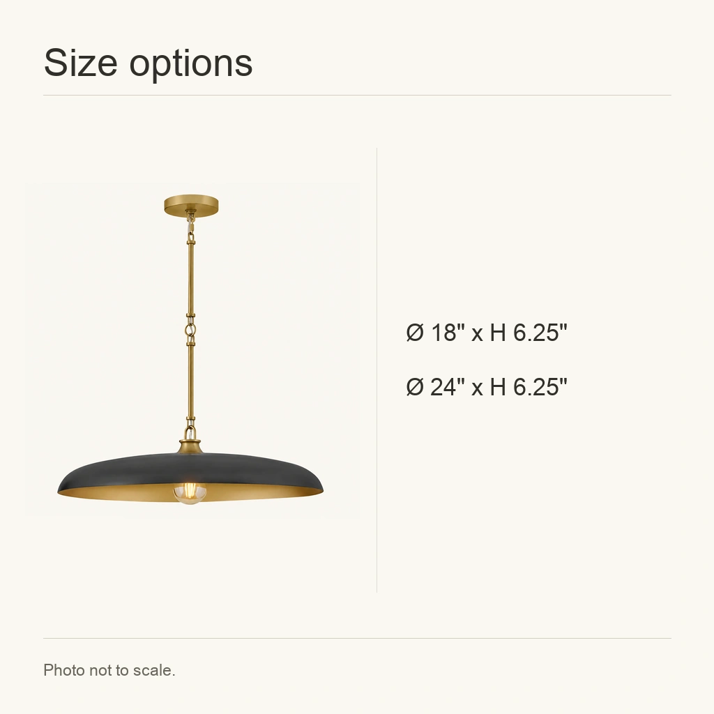 Quin Metal Disc Pendant Light — dimension