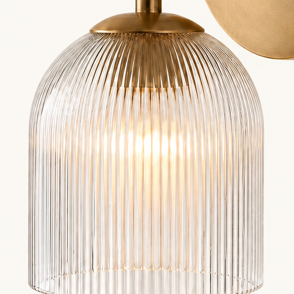 Vireo Glass and Stone Wall Sconce — detail