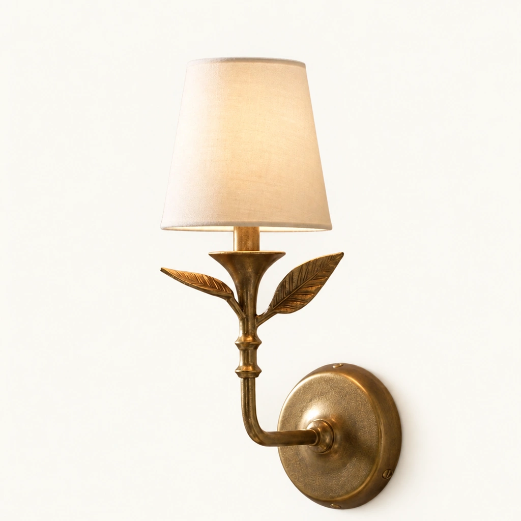Celia Botanical Linen Wall Sconce — sku