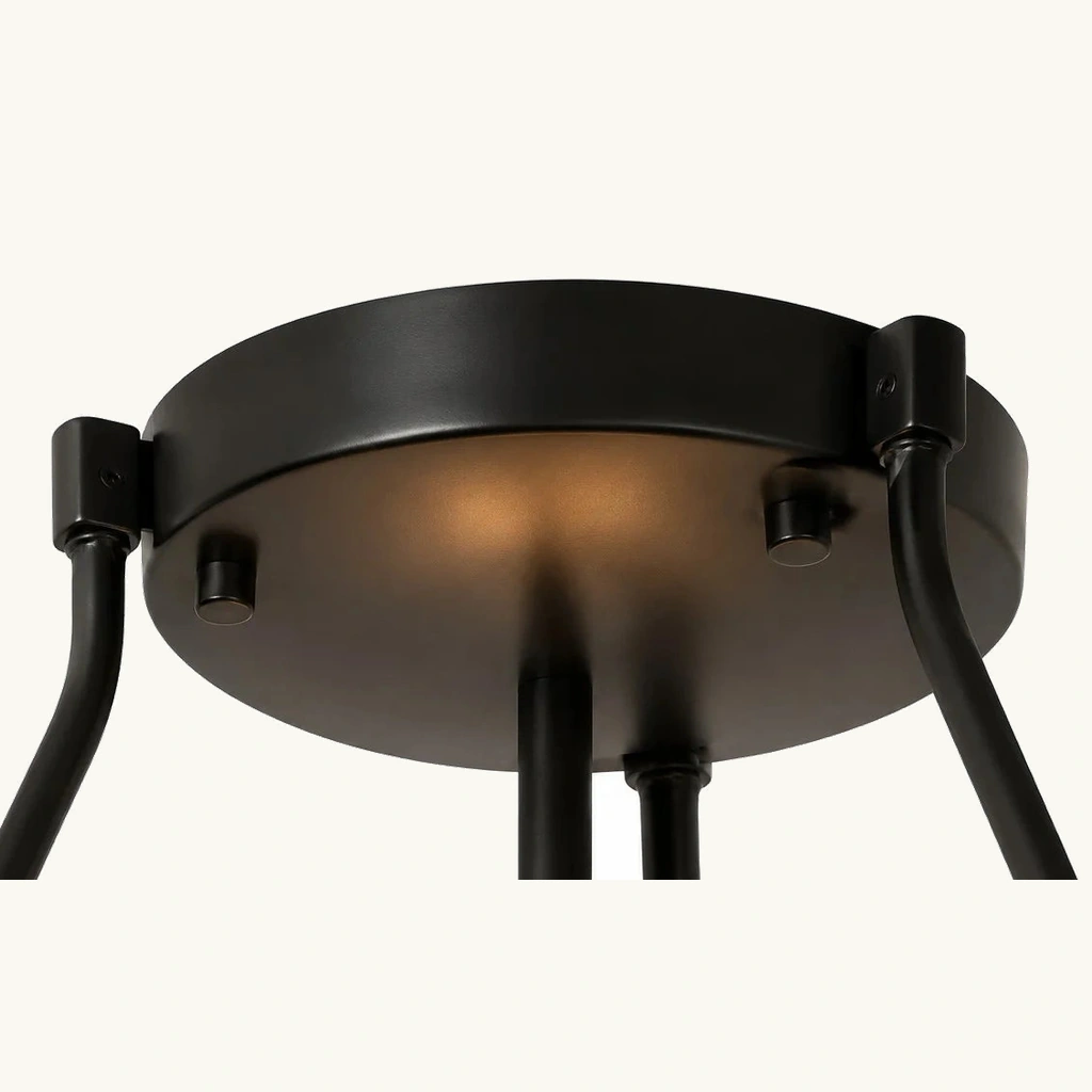 Athena Textured Glass Semi-Flush Light — detail