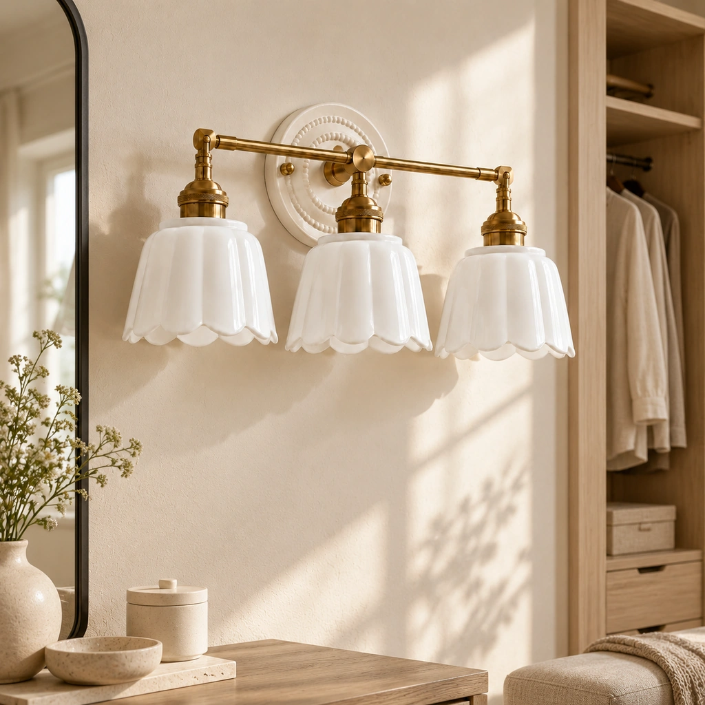 Lior Ceramic Flower Wall Sconce — scene