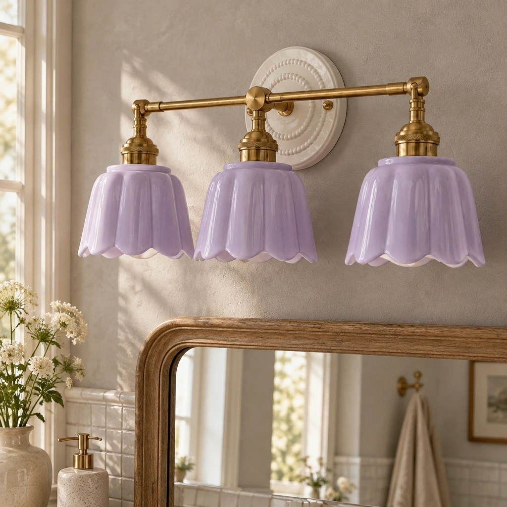 Lior Ceramic Flower Wall Sconce — scene