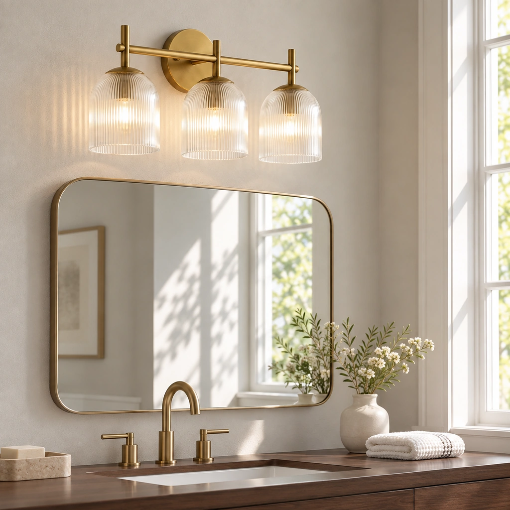 Vireo Glass and Stone Wall Sconce — scene