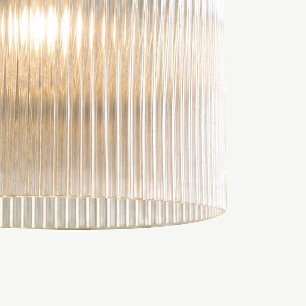 Vireo Ribbed Glass Pendant Light, detail view 6