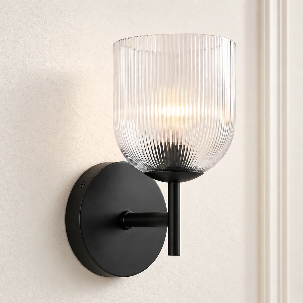 Vireo · Glass · Black · 1-head