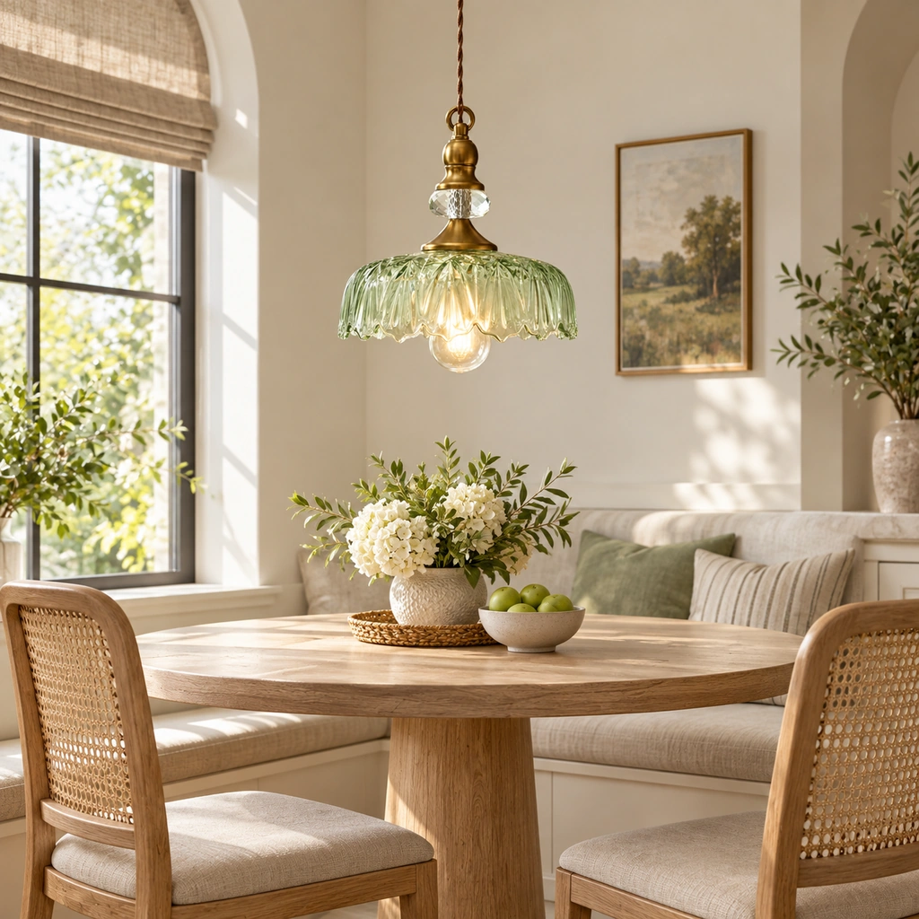 Sylvie Glass Flower Pendant Light, scene view 3