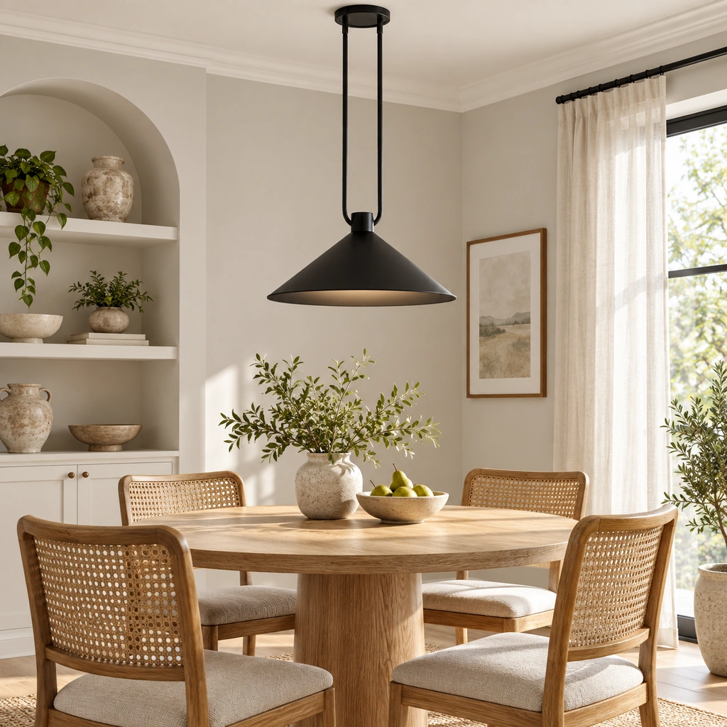 Zane Metal Cone Pendant Light — scene