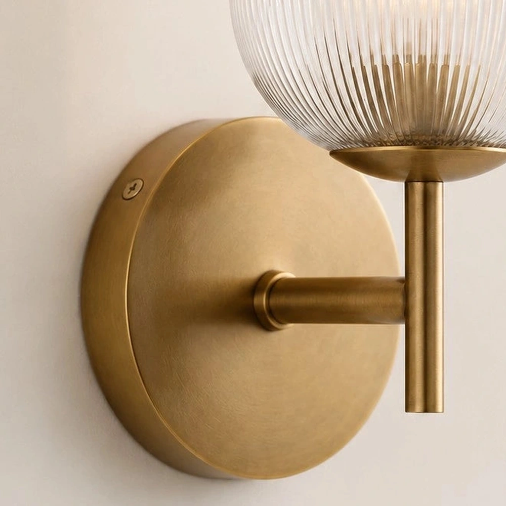 Vireo Glass and Stone Wall Sconce — detail
