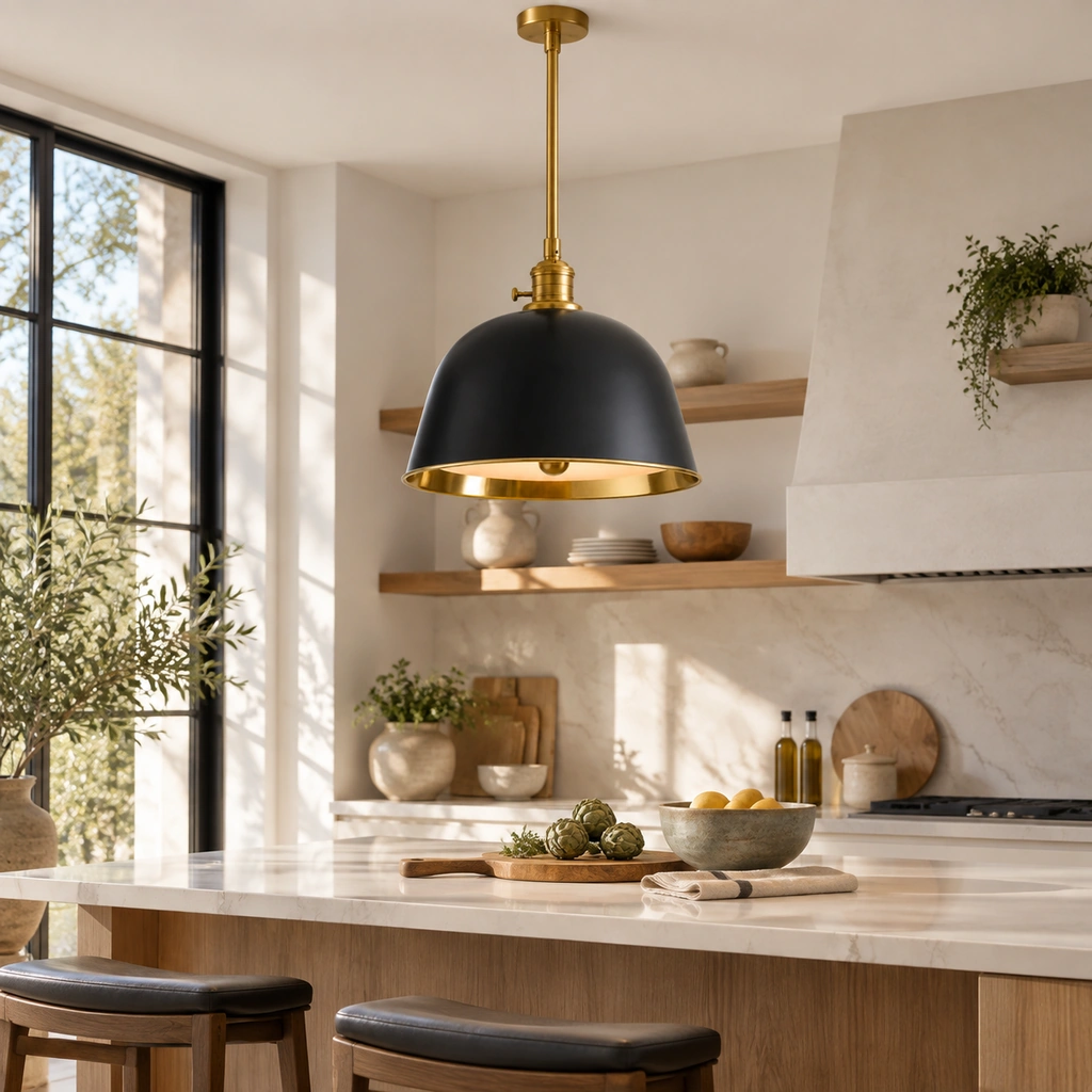 Ellis Metal Bell Pendant Light — scene