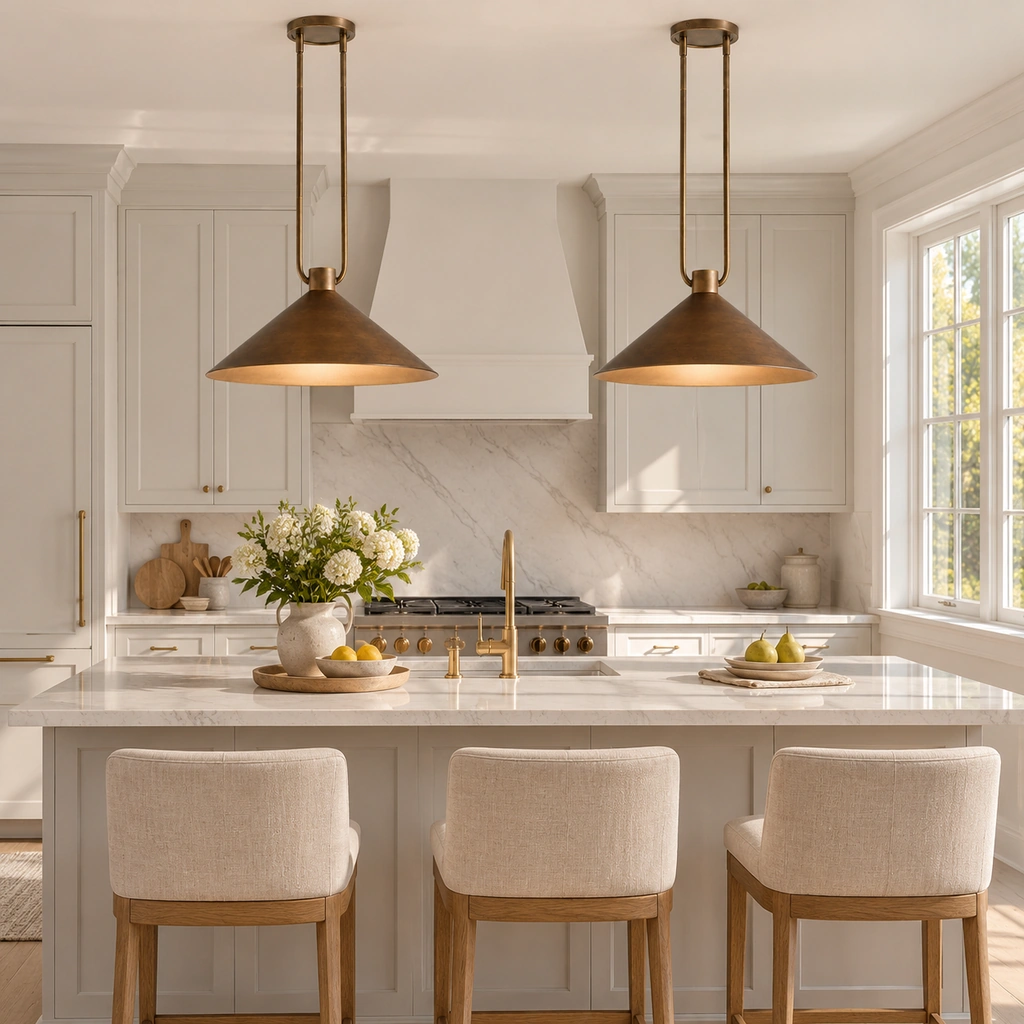 Zane Metal Cone Pendant Light — scene