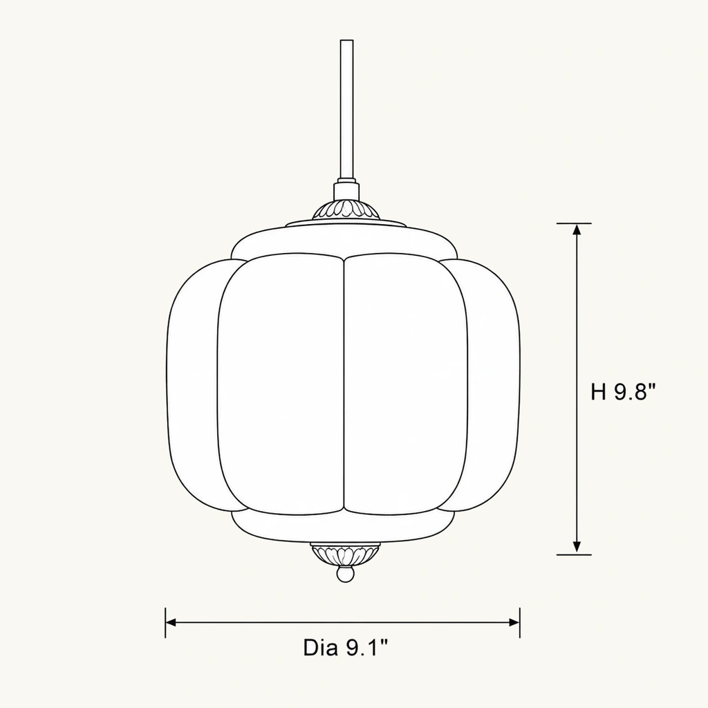 Lumi Eloise Glass Pendant Light — dimension