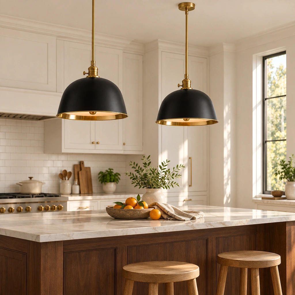 Ellis Metal Bell Pendant Light — scene