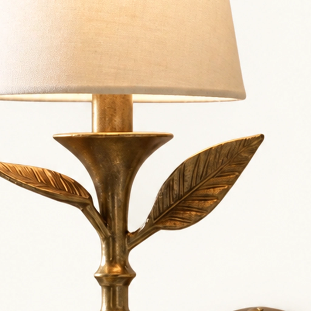 Celia Botanical Linen Wall Sconce — detail