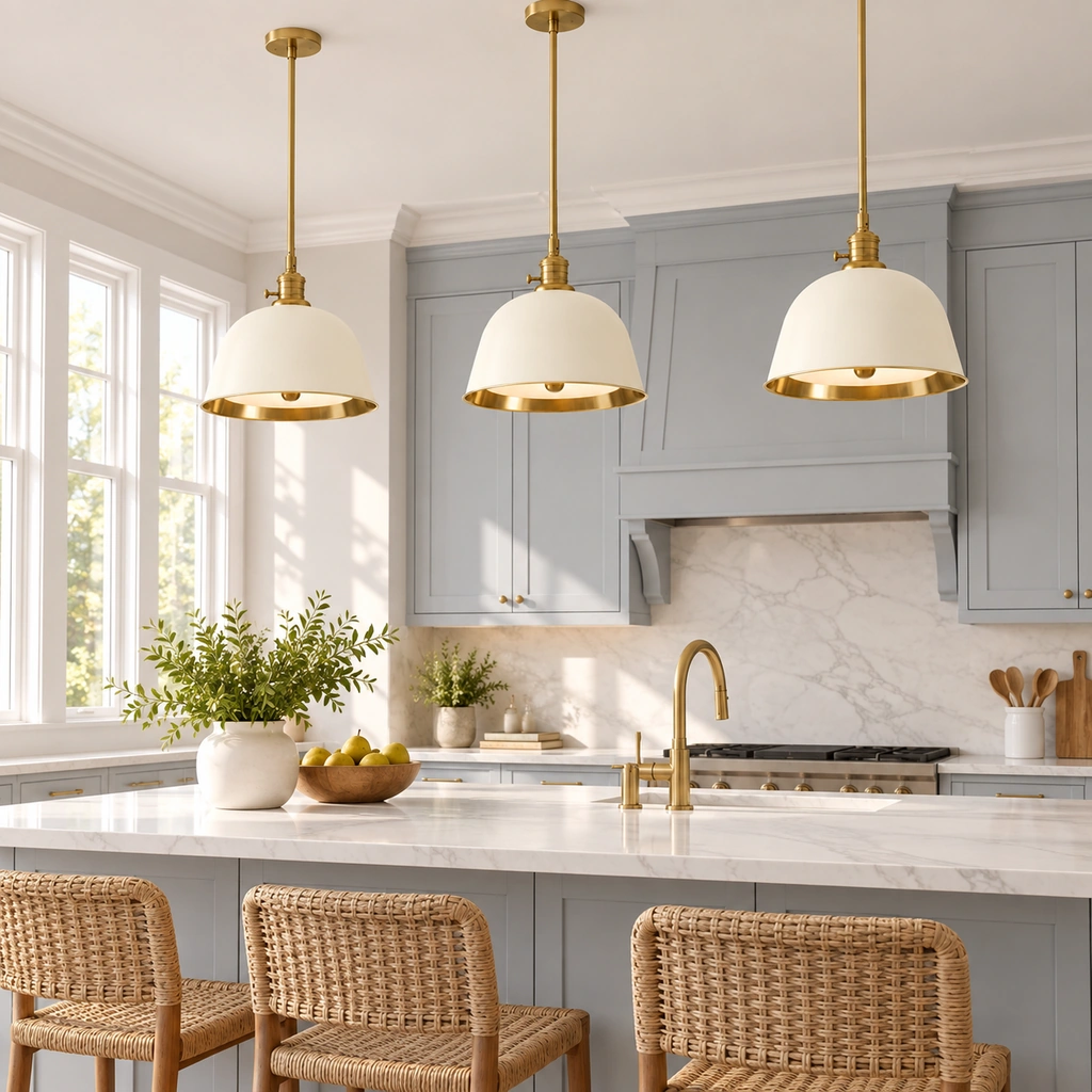 Ellis Metal Bell Pendant Light — scene