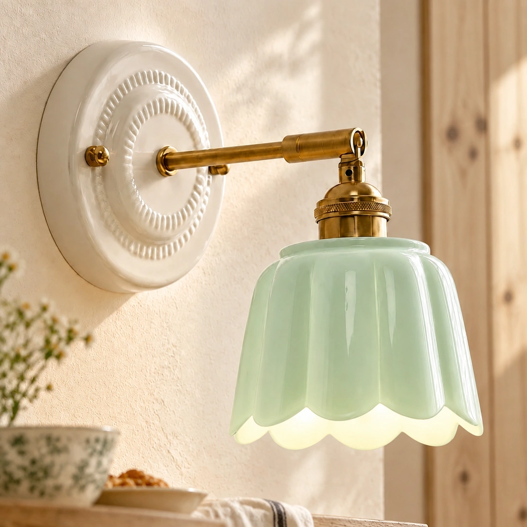 Lior Ceramic Flower Wall Sconce, sku view 4