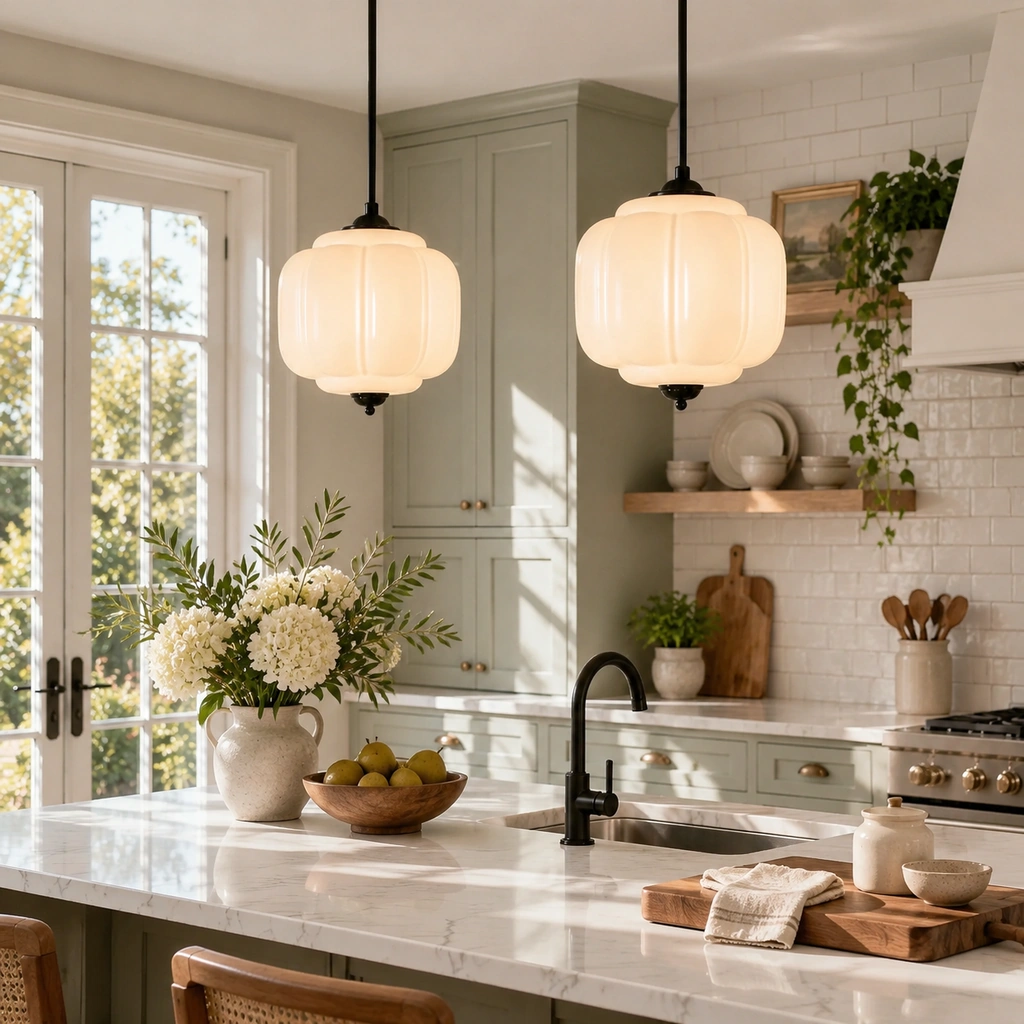 Lumi Eloise Glass Pendant Light — scene