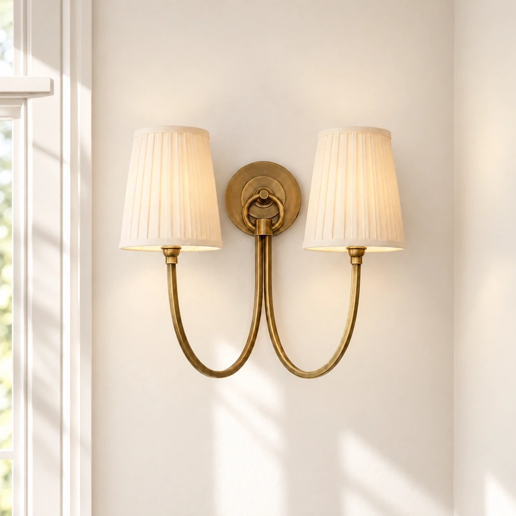 Hollis · Pleated · Brass