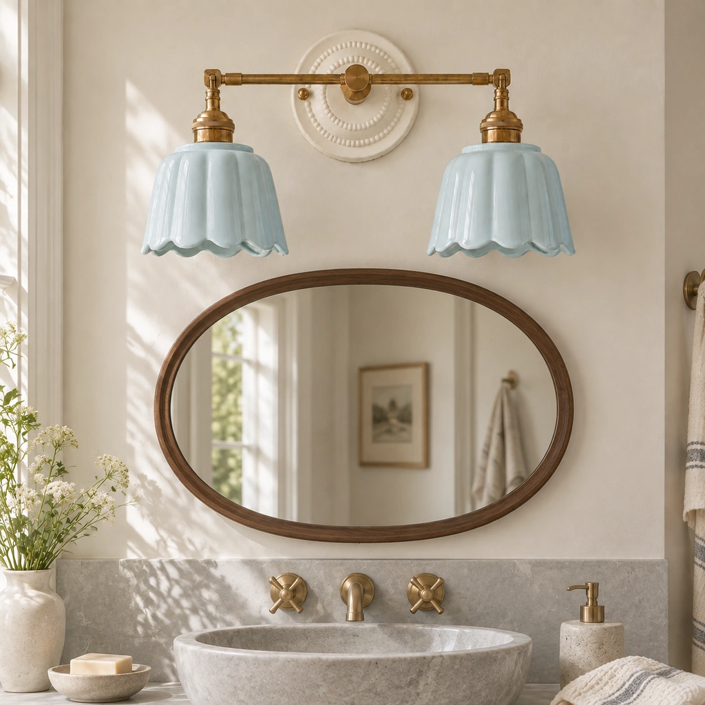 Lior Ceramic Flower Wall Sconce, scene view 2