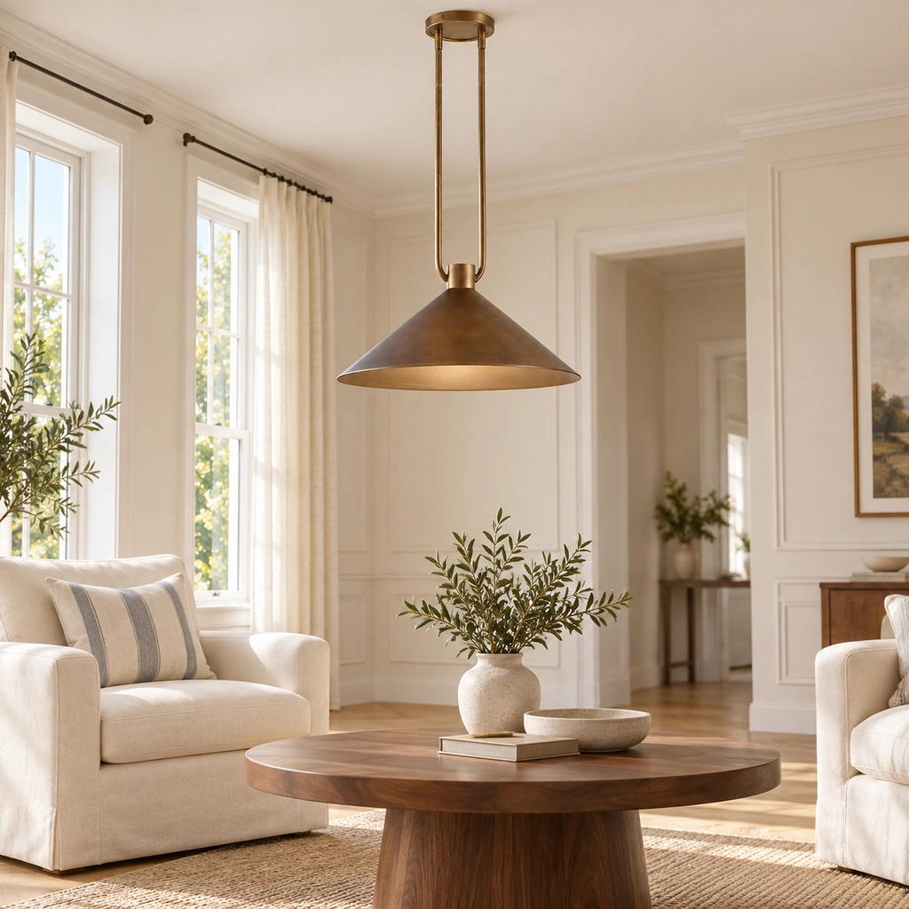 Zane Metal Cone Pendant Light — scene