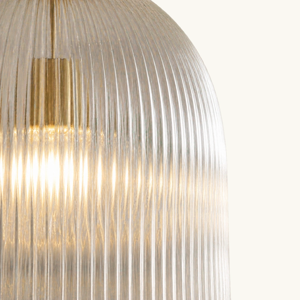 Vireo Ribbed Glass Pendant Light — detail