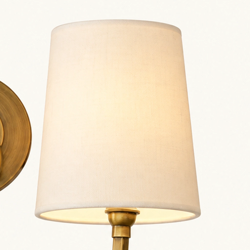 Hollis Linen Double Wall Sconce — detail