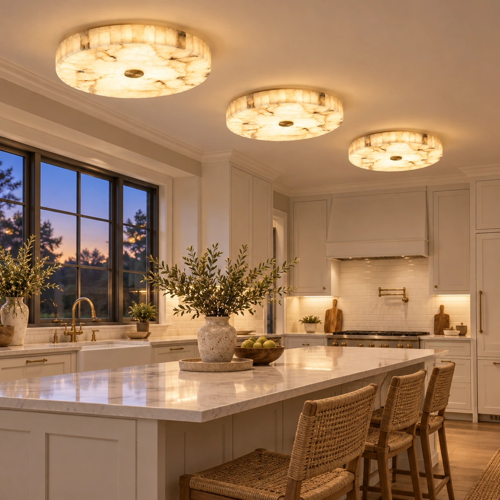 Kelly Alabaster LED Ceiling Light — scene